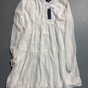 Lulu's White Lace Detail Dress